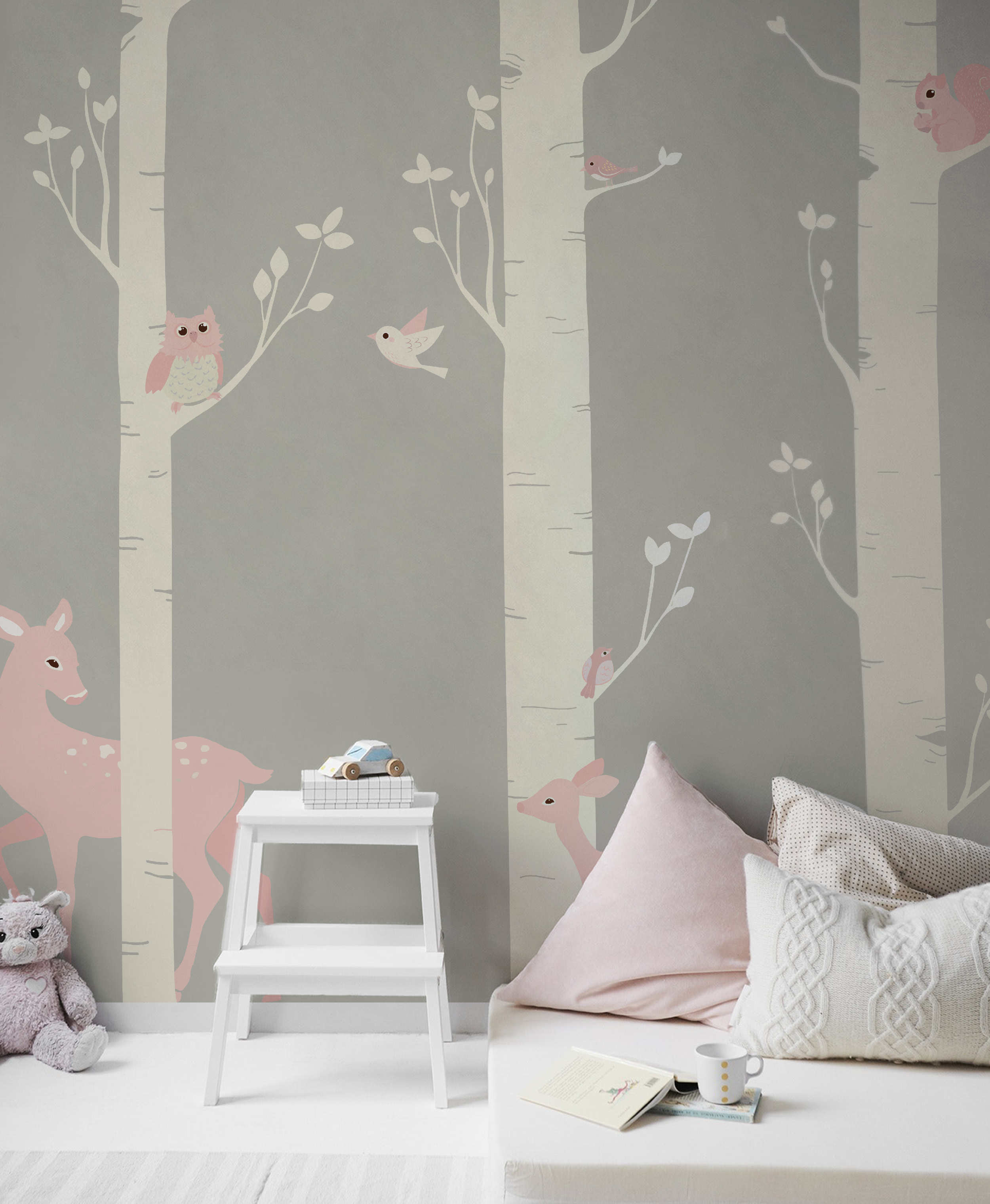 The Forest Of Dreams Pink Veneziano Baby Interior Design Wallpaper Carta Da Parati Per Bambini