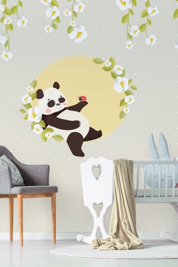 Carta da parati per le camerette dei bambini - Basilio Cashmere - Baby Interior Design Wallpaper - kidsroom decor