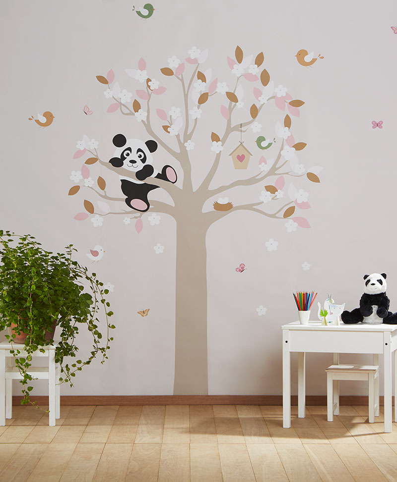 Panda Three Baby Interior Design Wallpaper Carta Da Parati Per Bambini