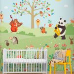 Carta da parati per le camerette dei bambini - Baby Interior Design Wallpaper - kidsroom decor