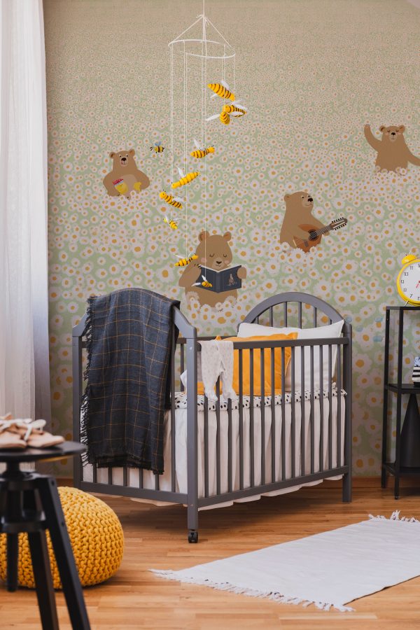 Carta da parati per le camerette dei bambini - kidsroom wallpaper- nursery decor - Baby Interior Design Wallpaper
