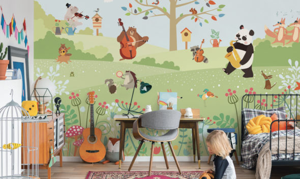 Carte da parati personalizzabili, la creatività di Baby Interior Design | Baby Interior Design Wallpaper