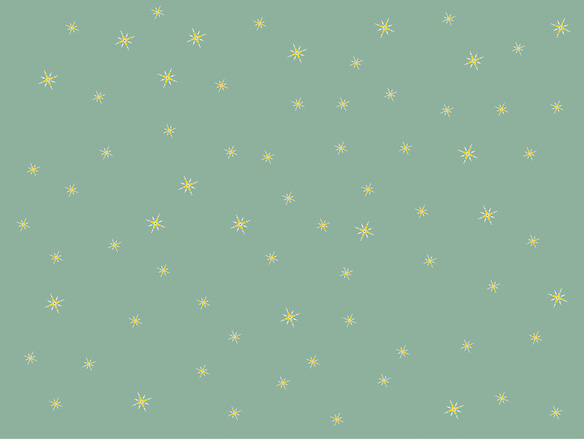 Collezione di carte da parati - Fulvia Mendini | Pattern Stelle - Verde